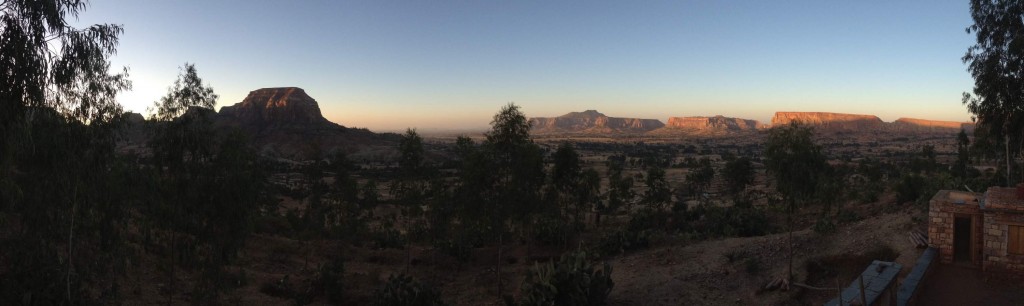 Panoramic View from Gohgot guesthouse at sunrise