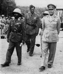 Haile Selassie's return to Addis with Col. Wingate