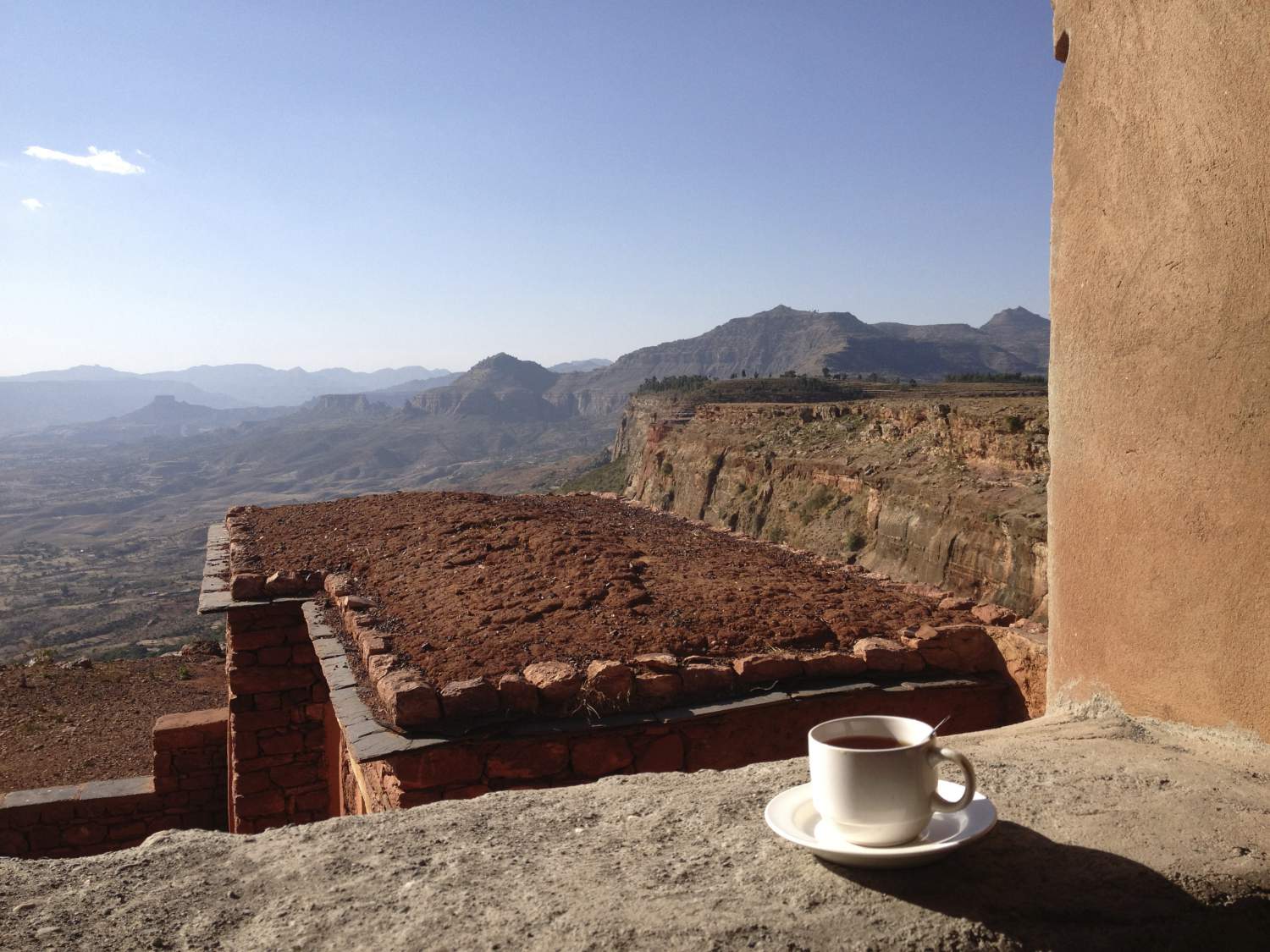 cup of tea at Erar community guesthouse Tigray