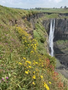 Waterfall in North Shoa on the Ride the Rift trip