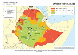 UK Govt travel advise for Ethiopia 4 Feb 22