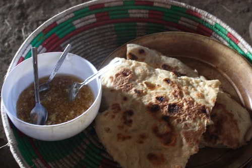 Raw honey & ambasha bread