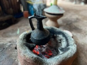 Coffee being brewed at Seheta