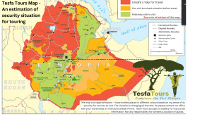 Map showing idea of security across Ethiopia